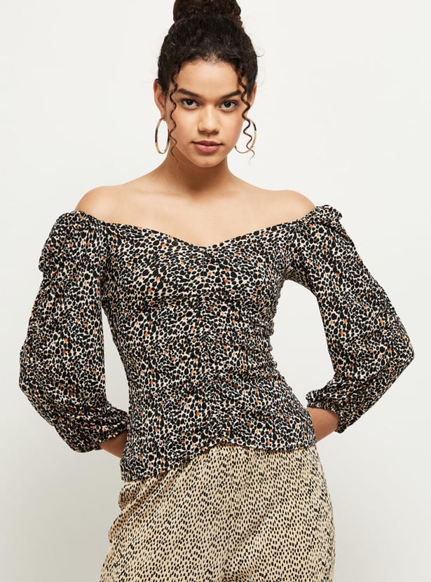 Women Printed Off-Shoulder Top