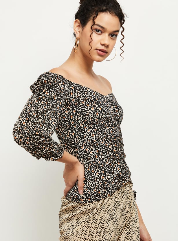 Women Printed Off-Shoulder Top