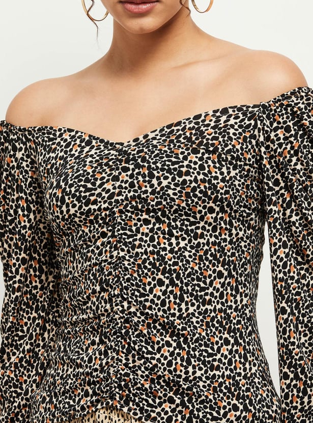 Women Printed Off-Shoulder Top