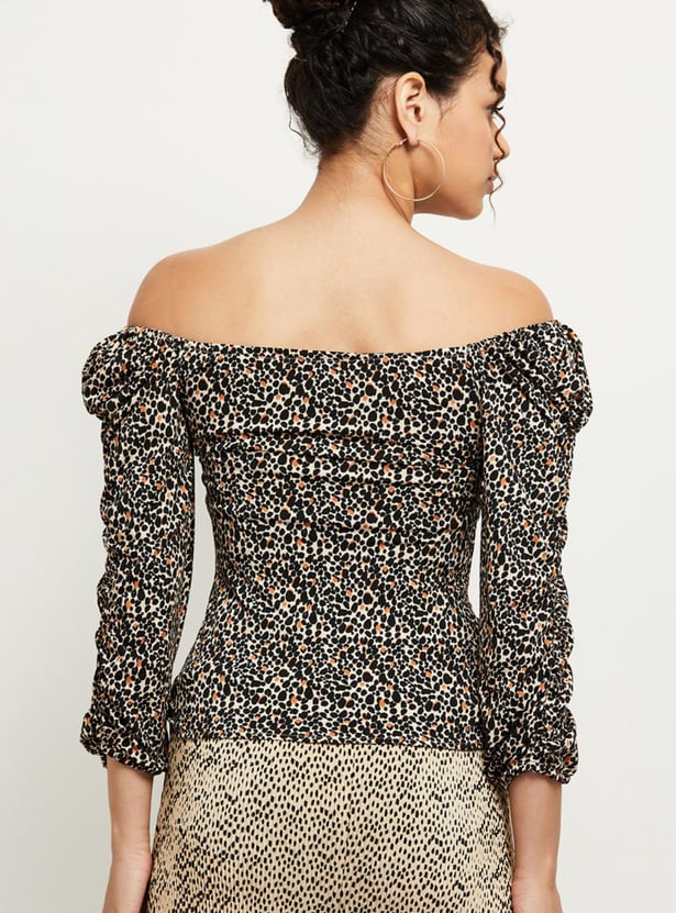 Women Printed Off-Shoulder Top