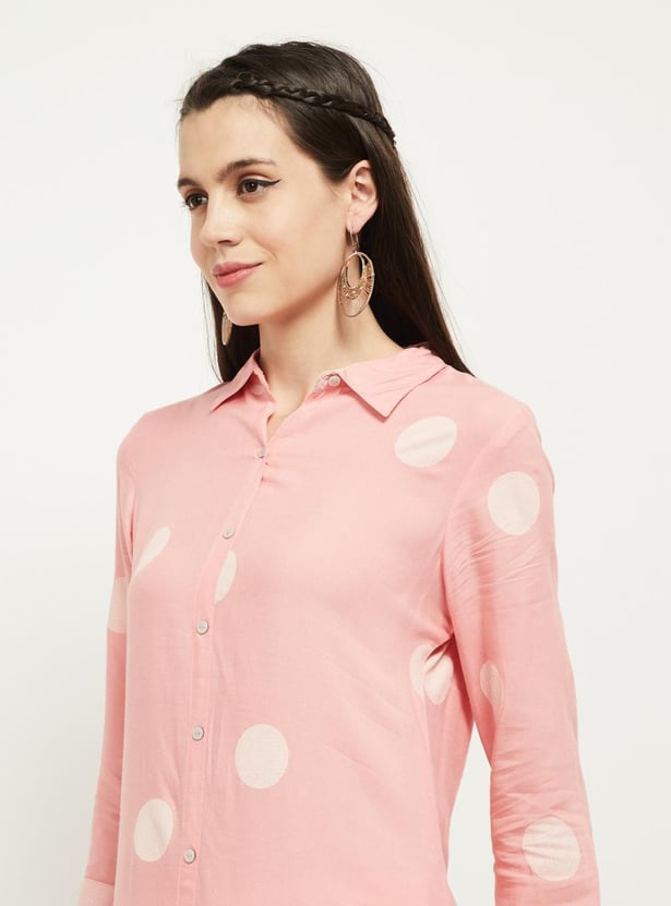 Women Printed Button-down Straight Kurta