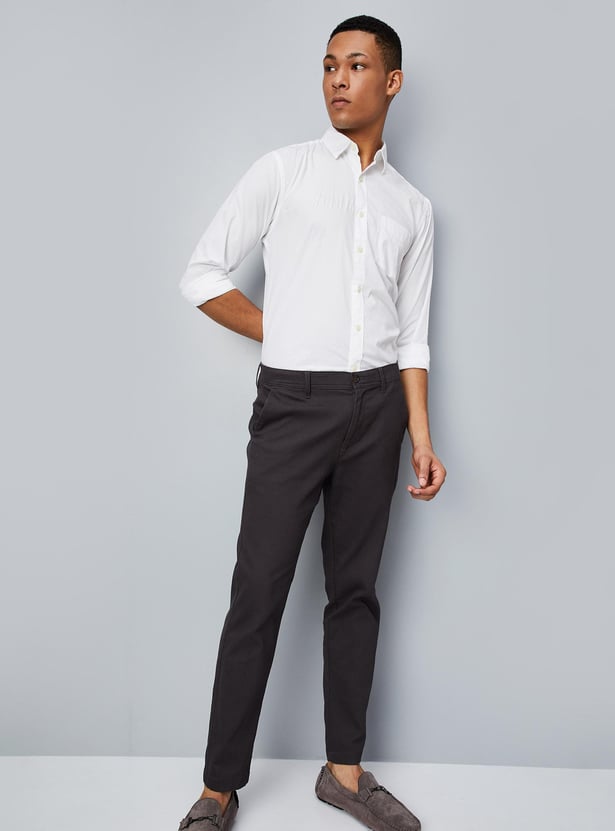 Men Slim Fit Smart Casual Shirt
