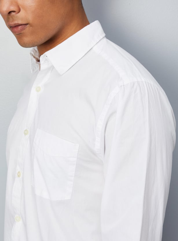 Men Slim Fit Smart Casual Shirt