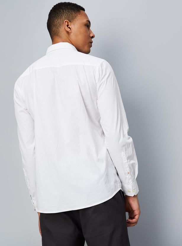 Men Slim Fit Smart Casual Shirt