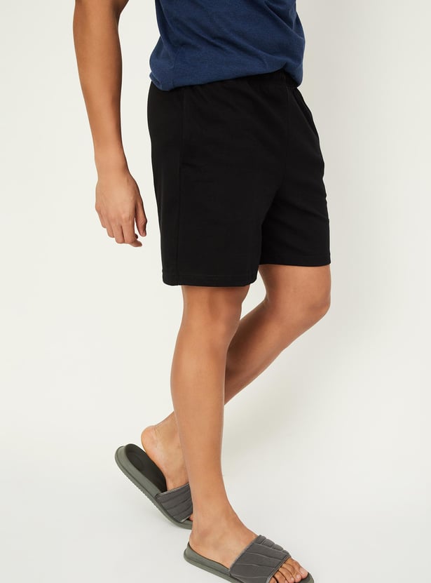 Men Solid Lounge Shorts - Pack of 2