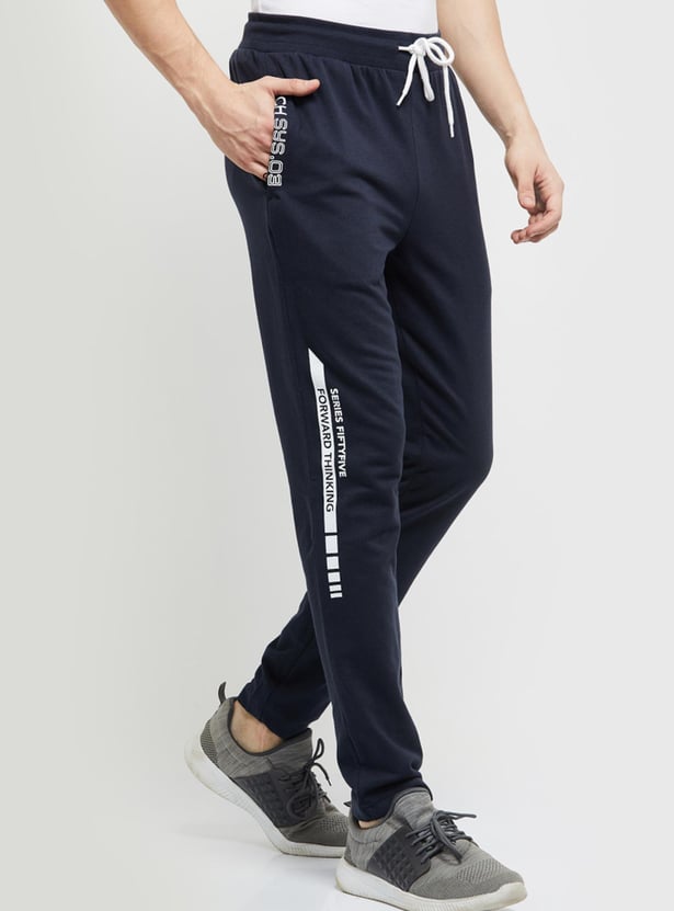 Men Printed Elasticated Track Pants