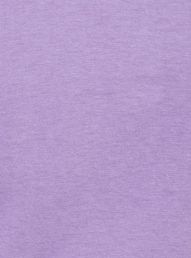 Women Solid Puffed Sleeves T-shirt