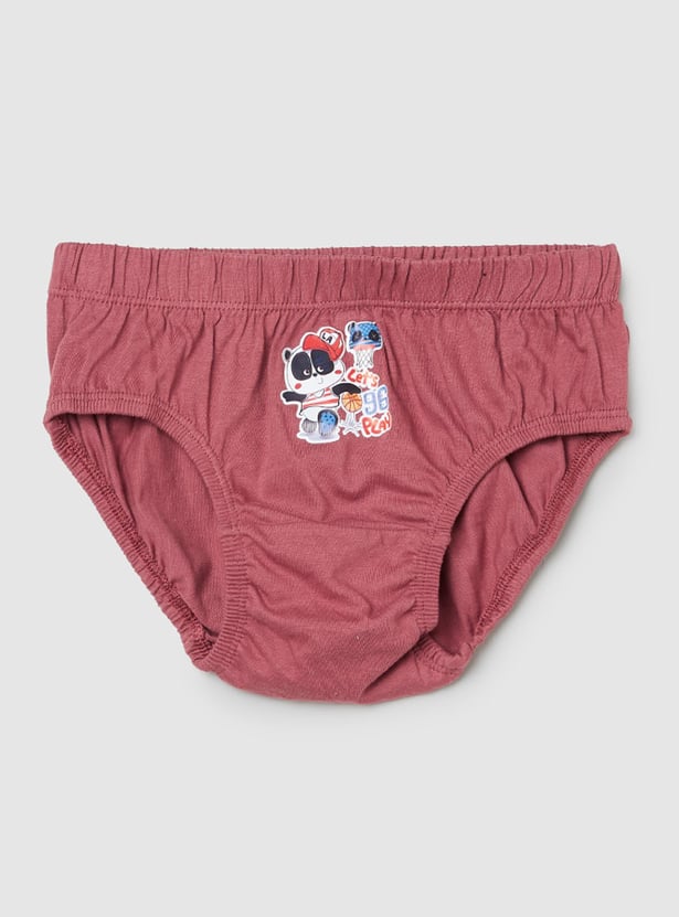 Boys Printed Elasticated Briefs - Pack of 3 