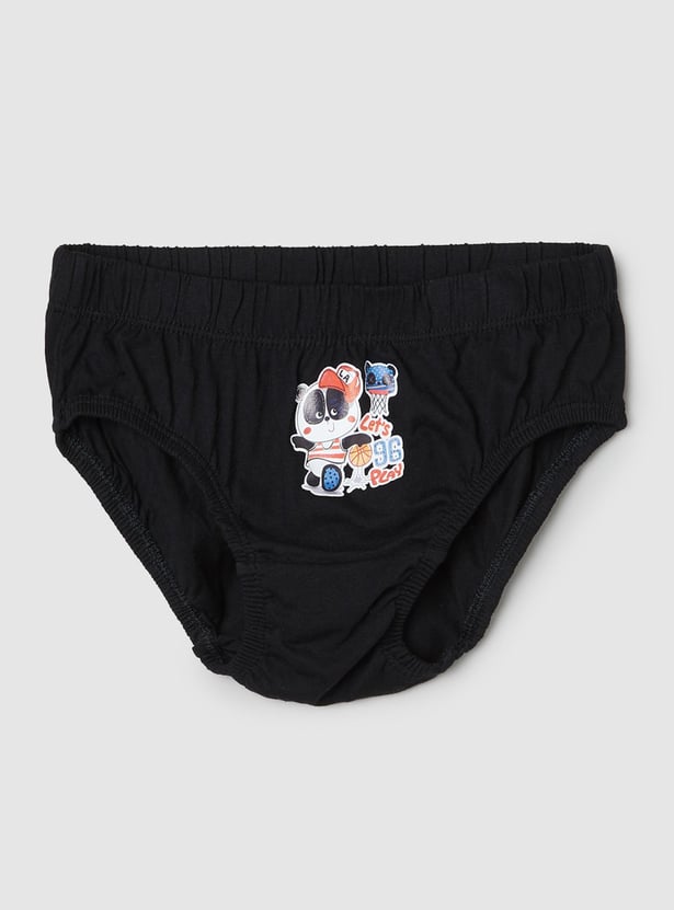 Boys Printed Elasticated Briefs - Pack of 3 