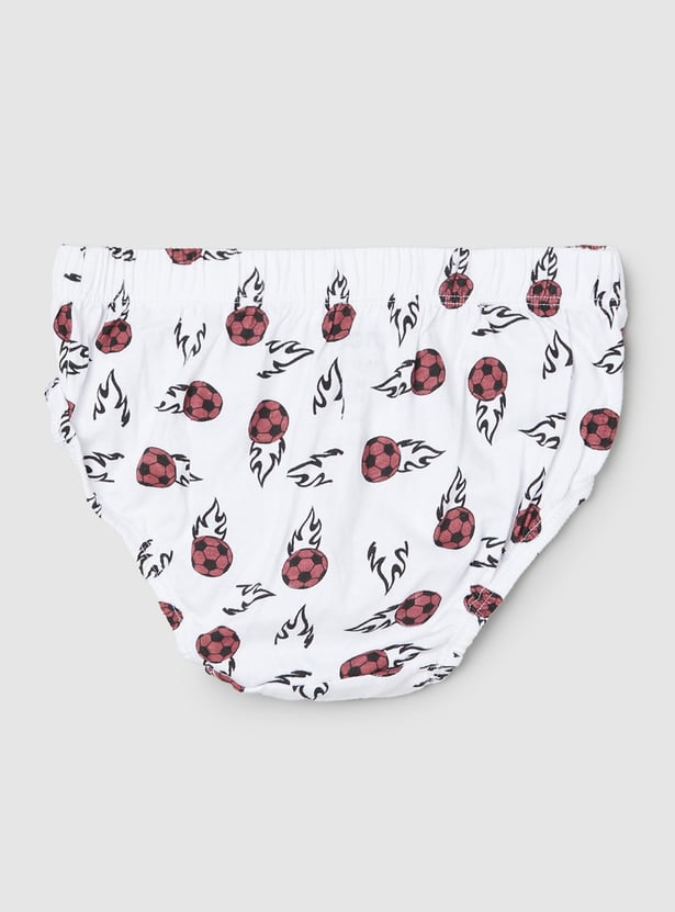 Boys Printed Elasticated Briefs - Pack of 3 