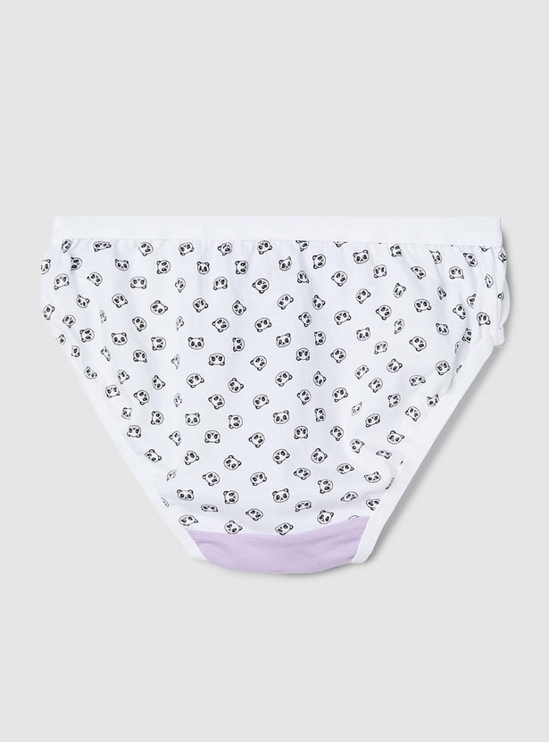 Girls Printed Hipster Panties - Pack of 3