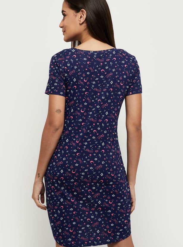 Women Printed Chemise - Pack of 2