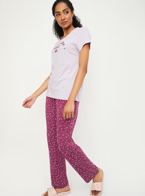 Women Printed PJ Set