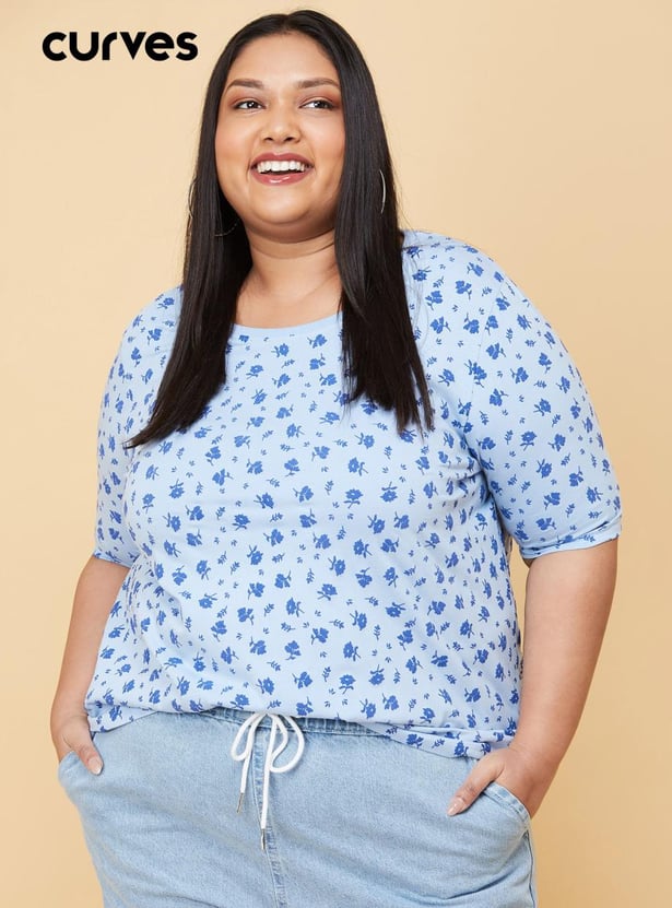 Women Printed Round Neck T-shirt
