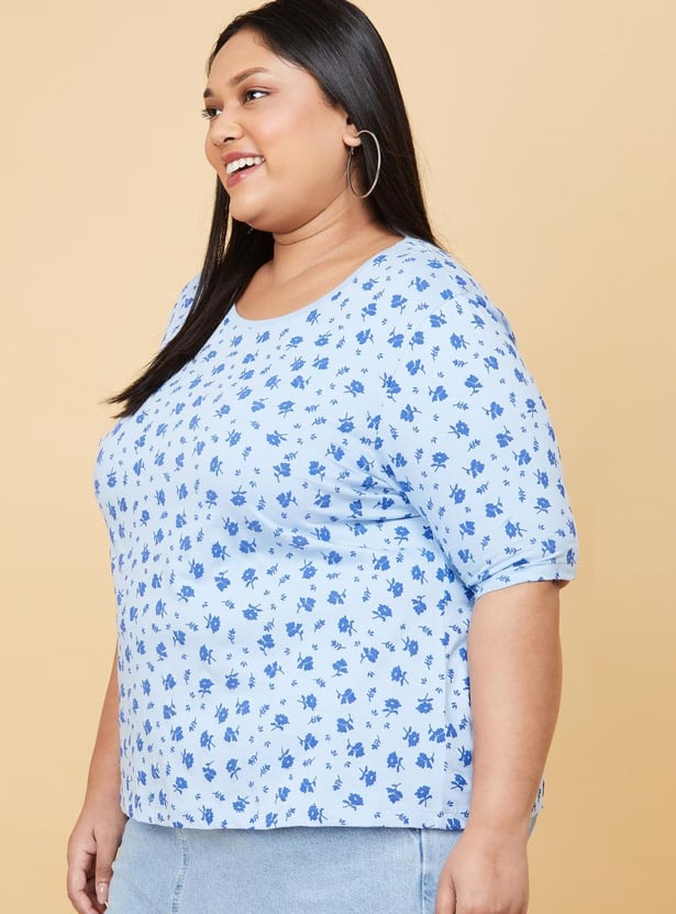 Women Printed Round Neck T-shirt