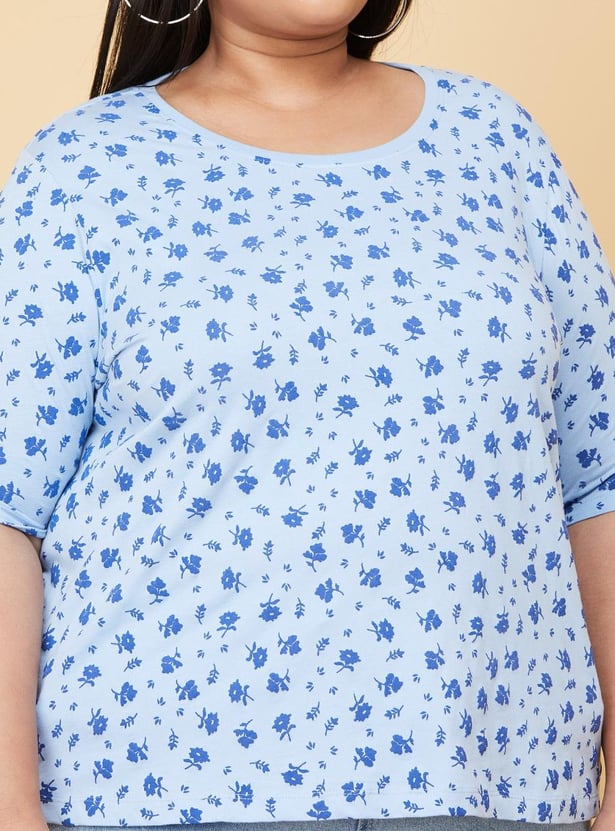 Women Printed Round Neck T-shirt