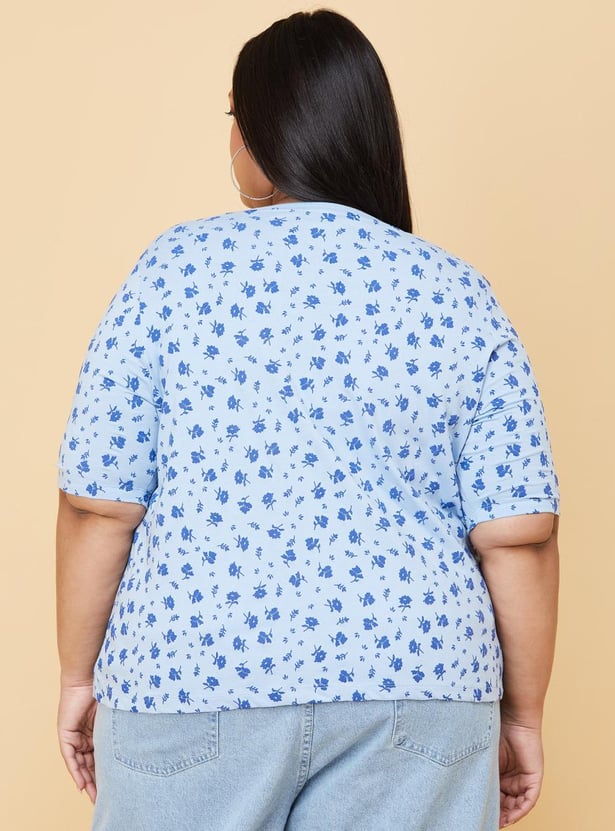 Women Printed Round Neck T-shirt