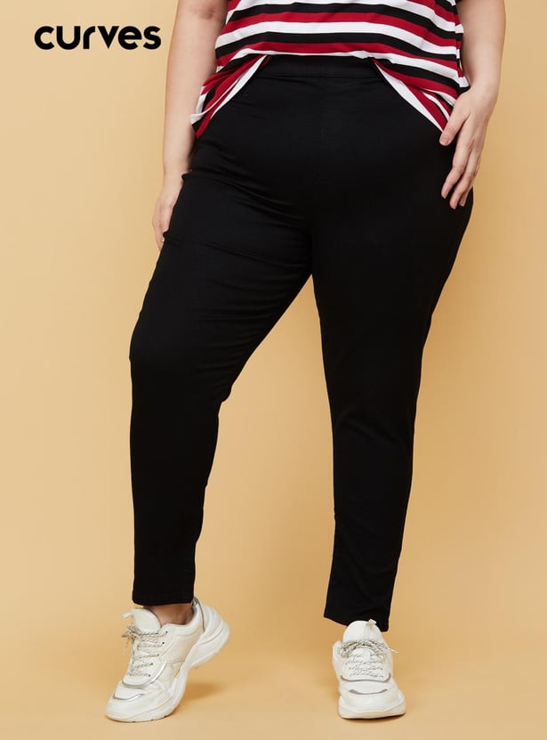 Women Solid Jeggings