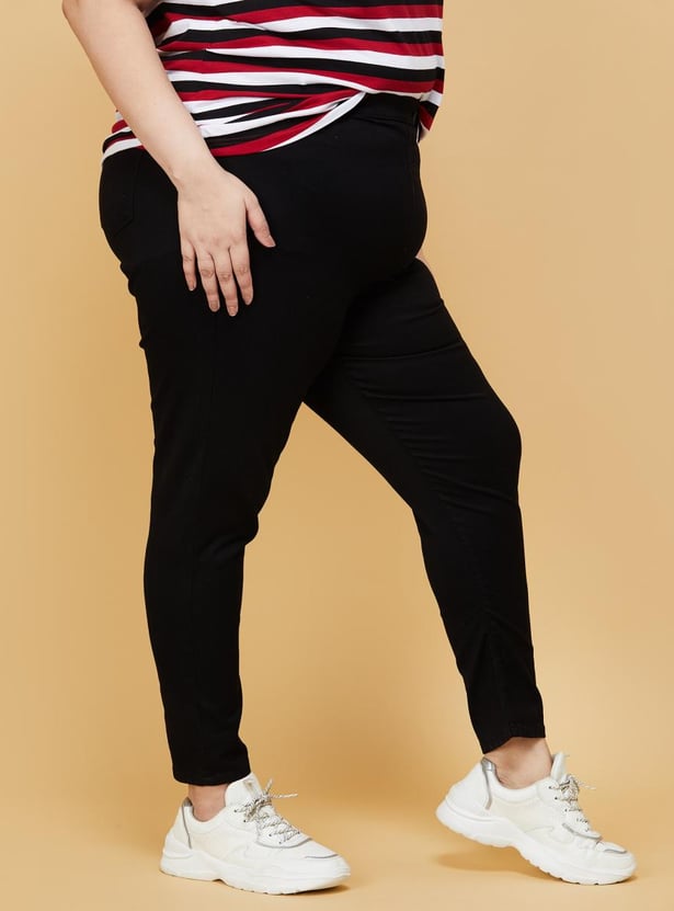 Women Solid Jeggings