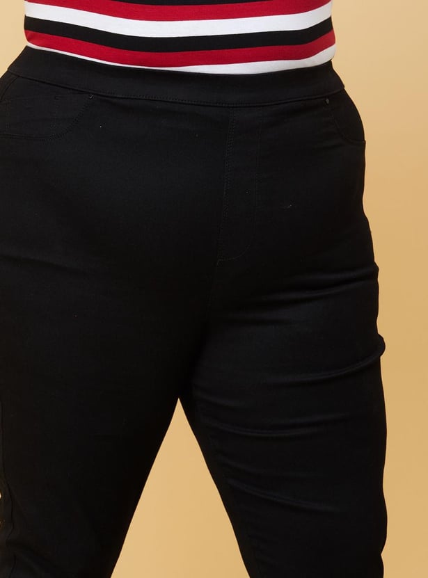 Women Solid Jeggings