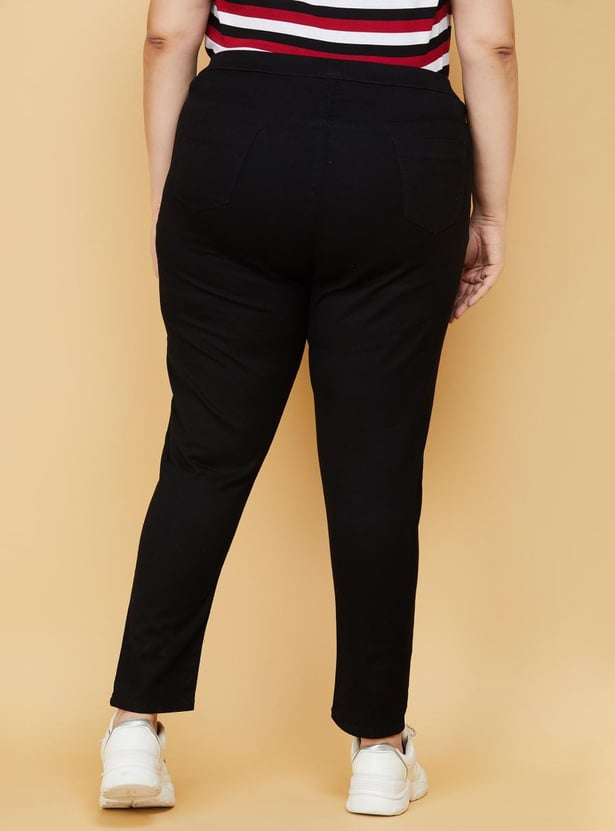 Women Solid Jeggings