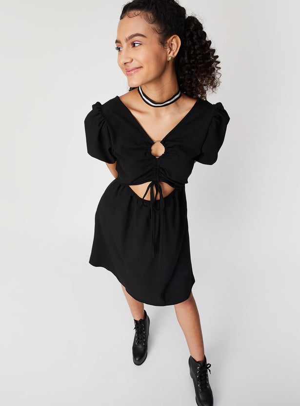 Women Solid A-Line Dress
