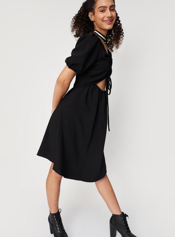 Women Solid A-Line Dress