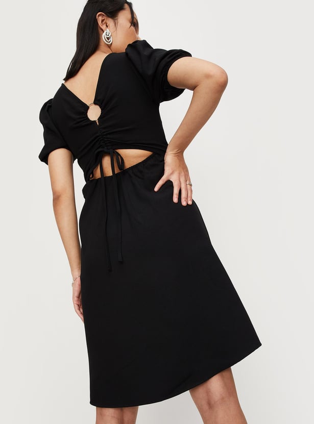 Women Solid A-Line Dress