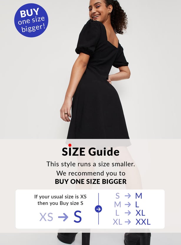 Women Solid A-Line Dress