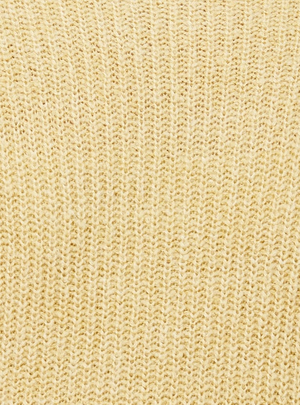 Women Textured Knit V-neck Cardigan