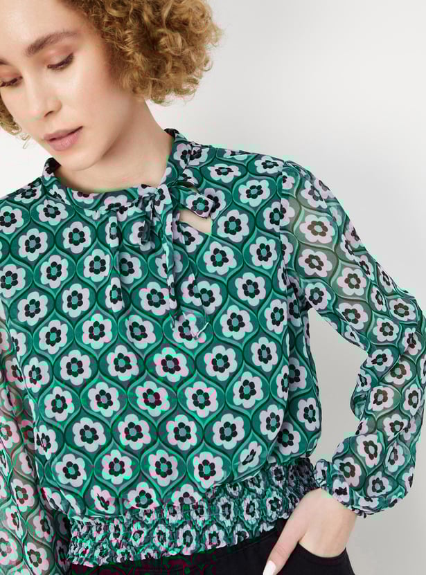 Women Printed Blouson Top