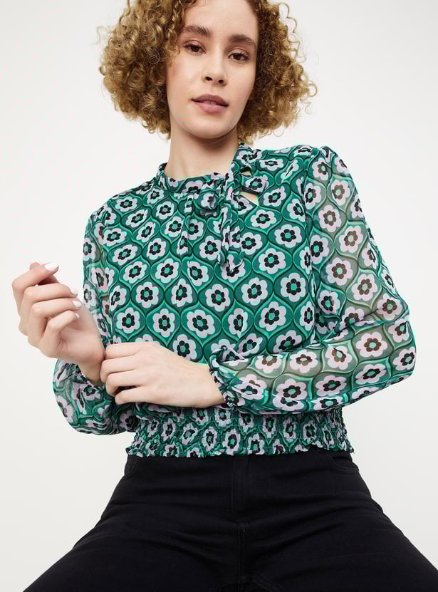 Women Printed Blouson Top