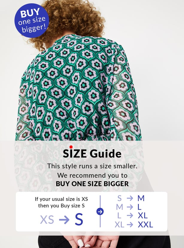 Women Printed Blouson Top