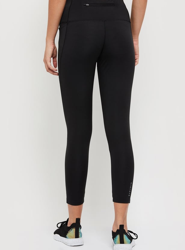 Women Solid Elasticated Sporty Tights