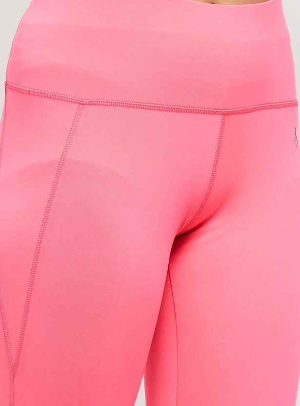 Women Solid Elasticated Sporty Tights