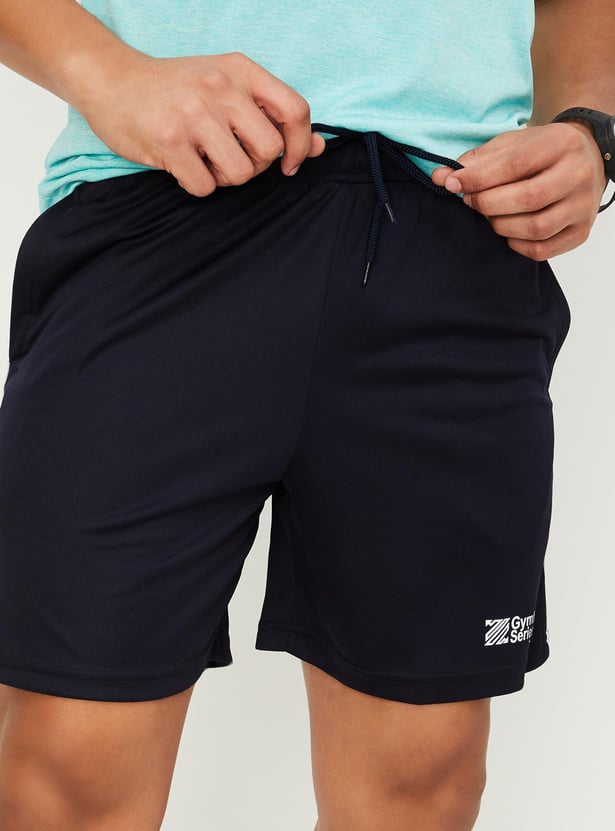 Men Striped Slim Fit Sports Shorts