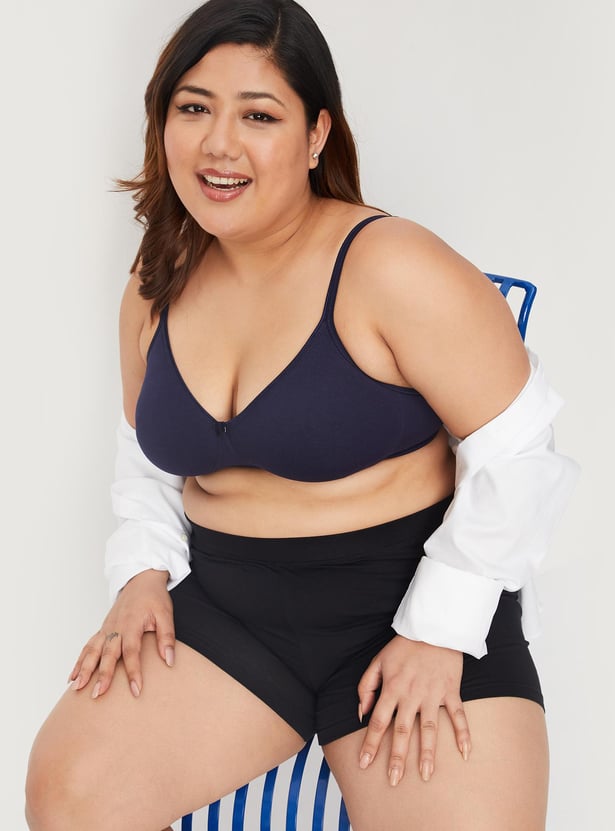 Women Solid Soft Cup Seamless Shaper Bra