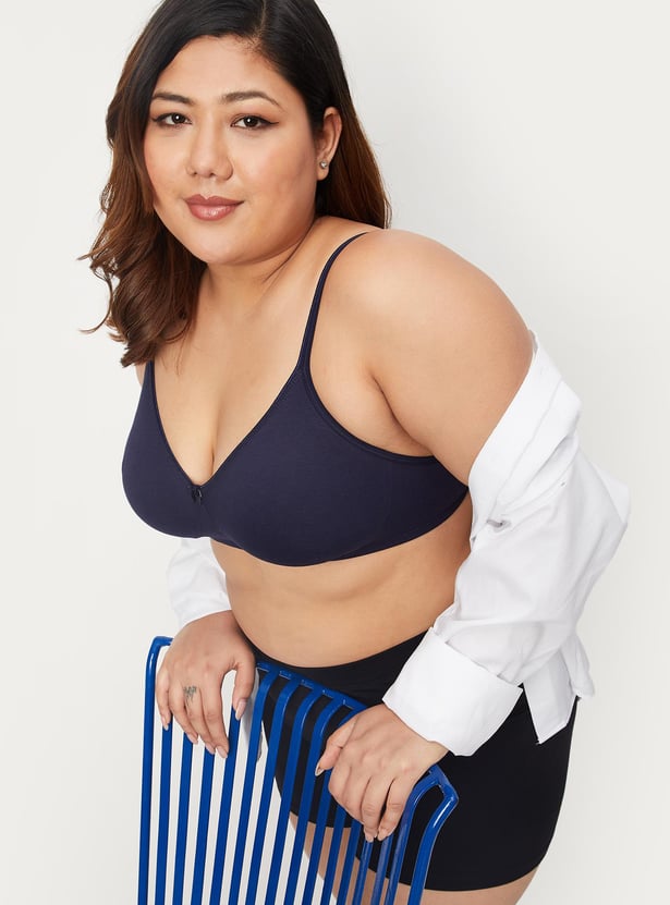 Women Solid Soft Cup Seamless Shaper Bra