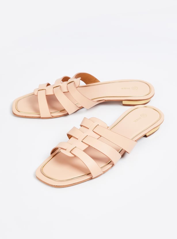 Women Solid Open-Toe Flat Sandals