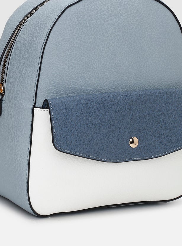 Women Colourblock Zip-Around Backpack
