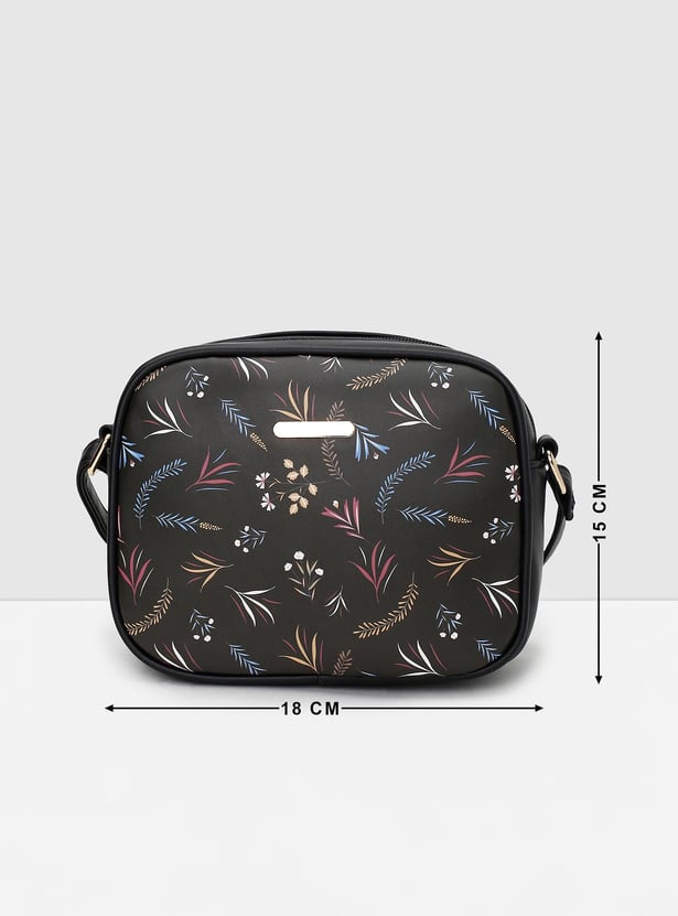 Women Printed Zip Sling Bag