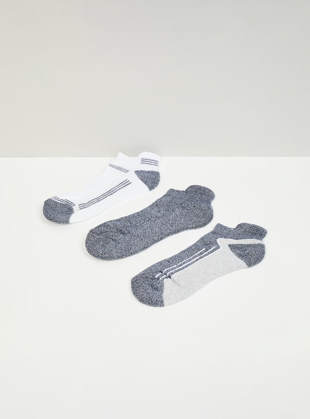 Boys Colourblocked Ankle-Length Socks - Pack of 3