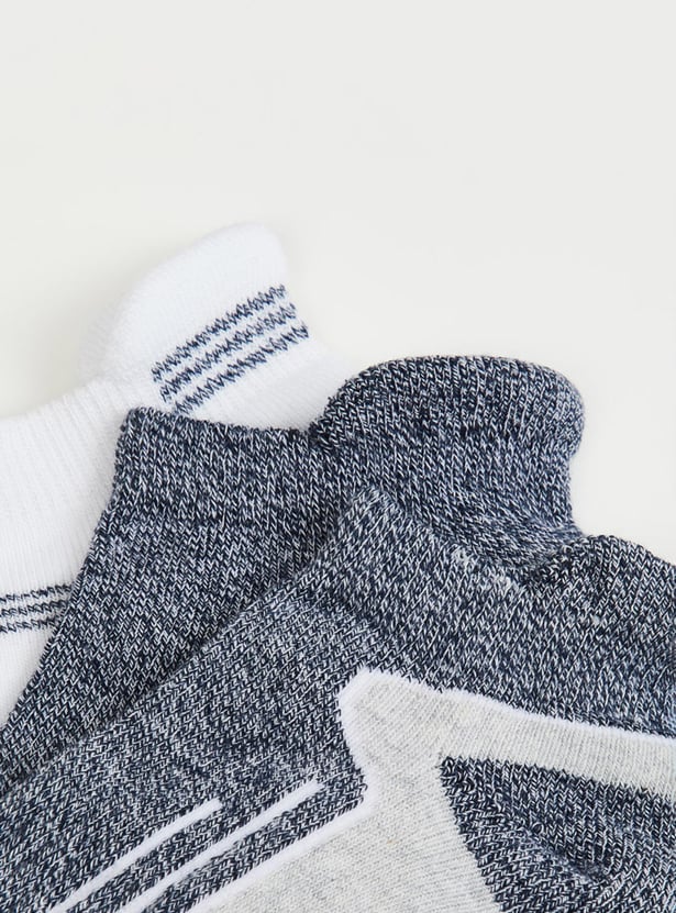 Boys Colourblocked Ankle-Length Socks - Pack of 3