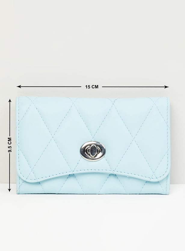Women Quilted Flap Wallet