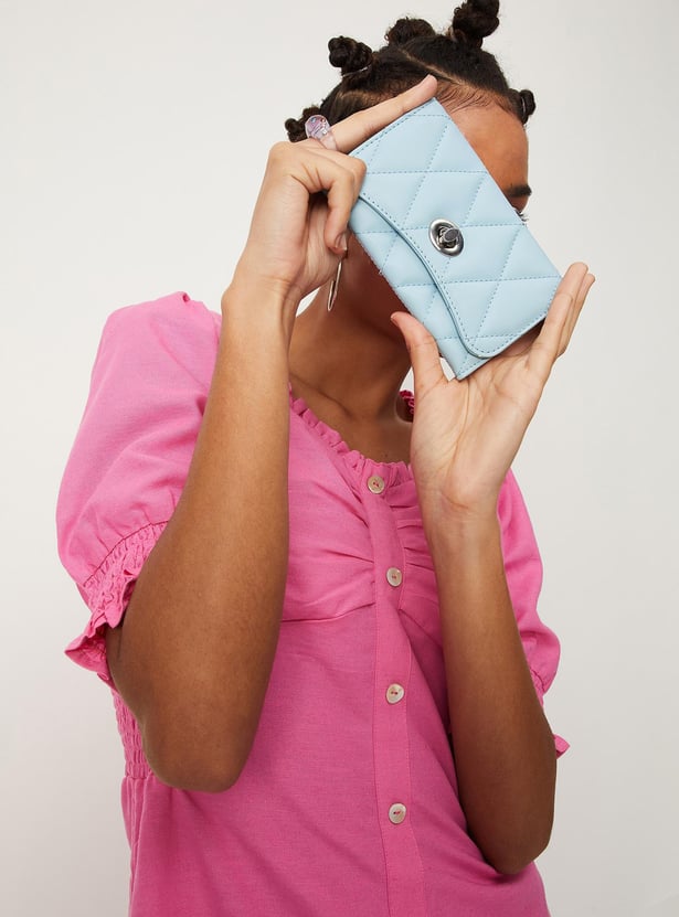 Women Quilted Flap Wallet
