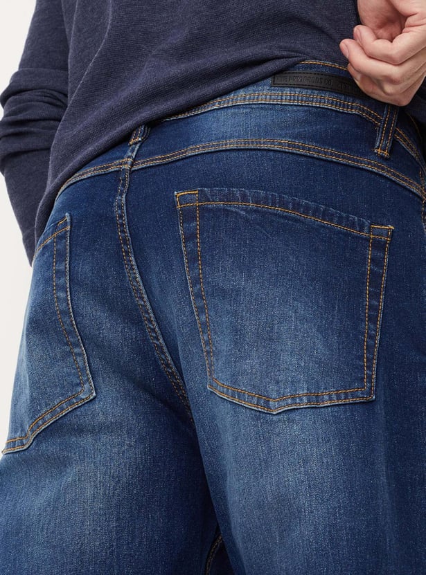 Men Distressed Carrot Fit Jeans