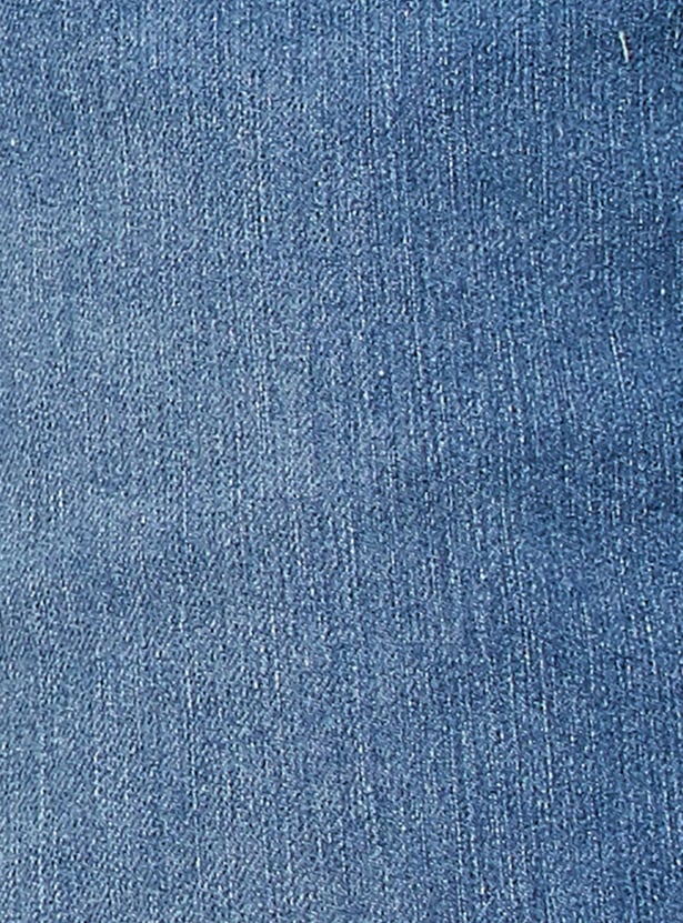 Men Washed Carrot Fit Denim Joggers