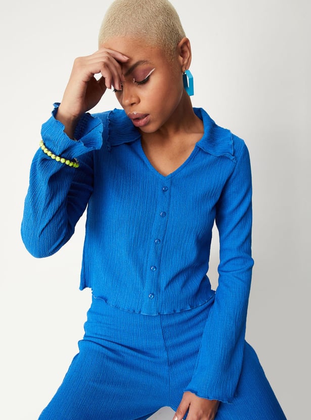Women Knit Textured Shirt