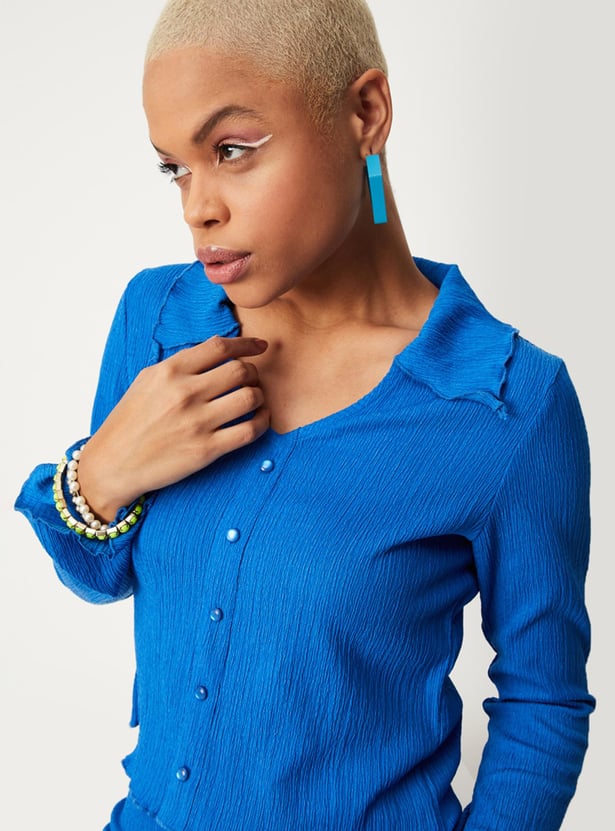 Women Knit Textured Shirt