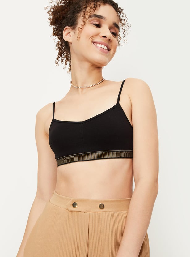 Women Solid Soft Cup Beginners Bra